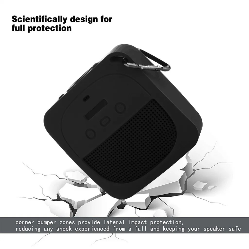 Водонепроницаемый чехол для динамика Micro Ble, защитный силиконовый чехол-подставка для портативного динамика Micro