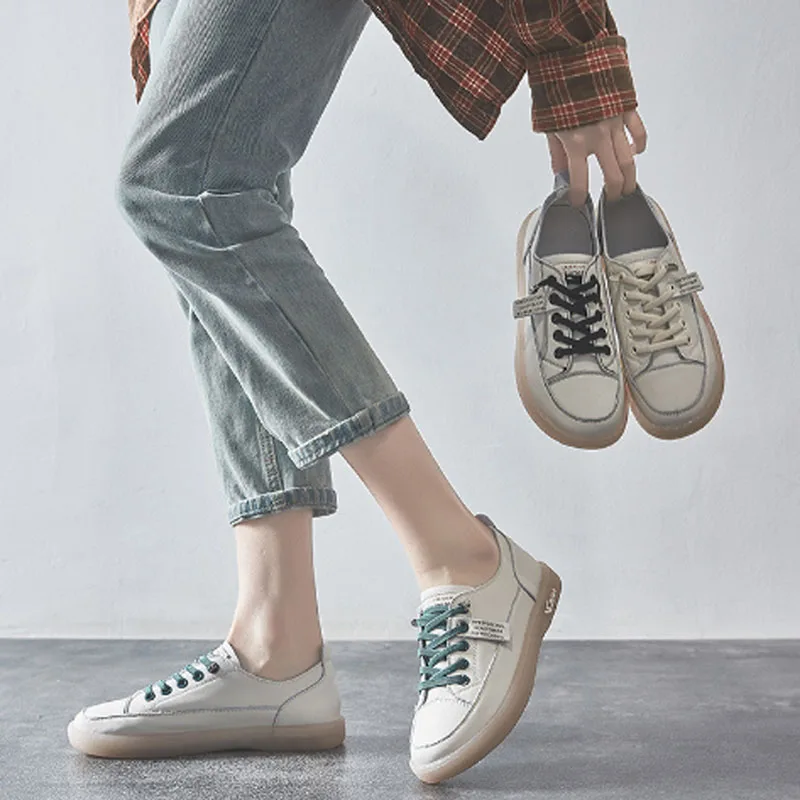 Women's casual shoes women's small white shoes comfortable cowhide soft sole shoes women's sports shoes shoes women's single