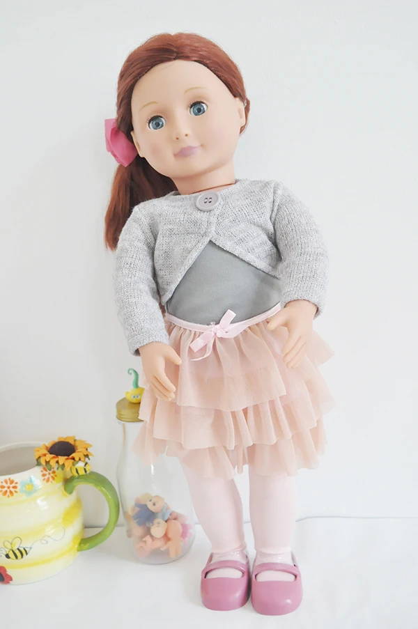 Американская кукла живая 18 дюймов без коробки Reborn+ модная одежда костюм и милая кукла длинные вьющиеся волосы для поколения игрушек