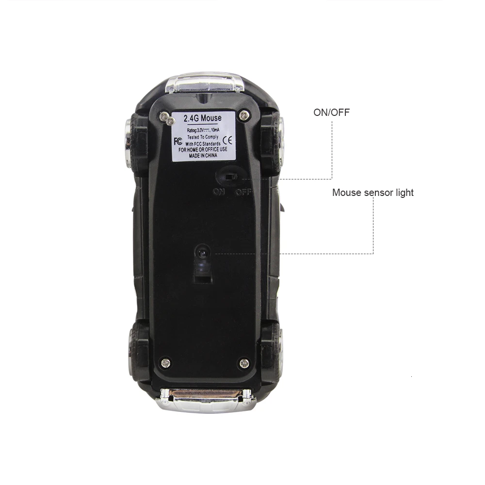 CHYI Беспроводная форма мини-автомобиля компьютерная мышь эргономичная Usb оптическая ПК Mause милый камуфляж внедорожник автомобиль подарок компьютерные мыши с подсветкой для детей ноутбук