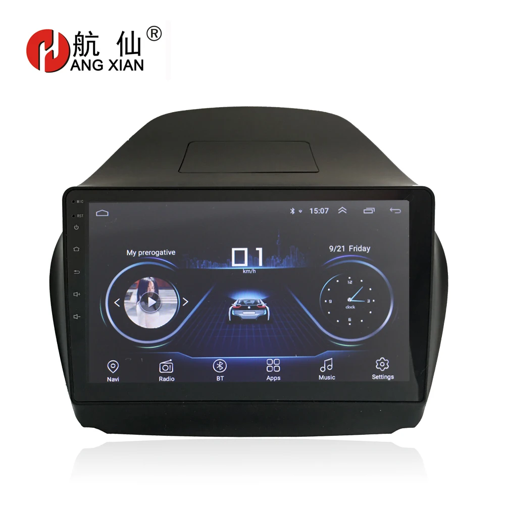 Автомобильный радиоприемник HANG XIAN 10 дюймов четырехъядерный Android 8 1 для HYUNDAI IX35 Tucson