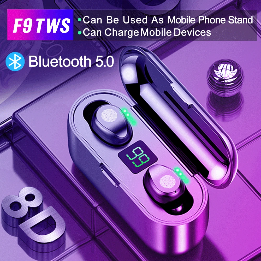 Rockspace TWS Bluetooth 5,0 наушники стерео беспроводные Earbus HIFI Звук спортивные наушники Handsfree игровая гарнитура с микрофоном