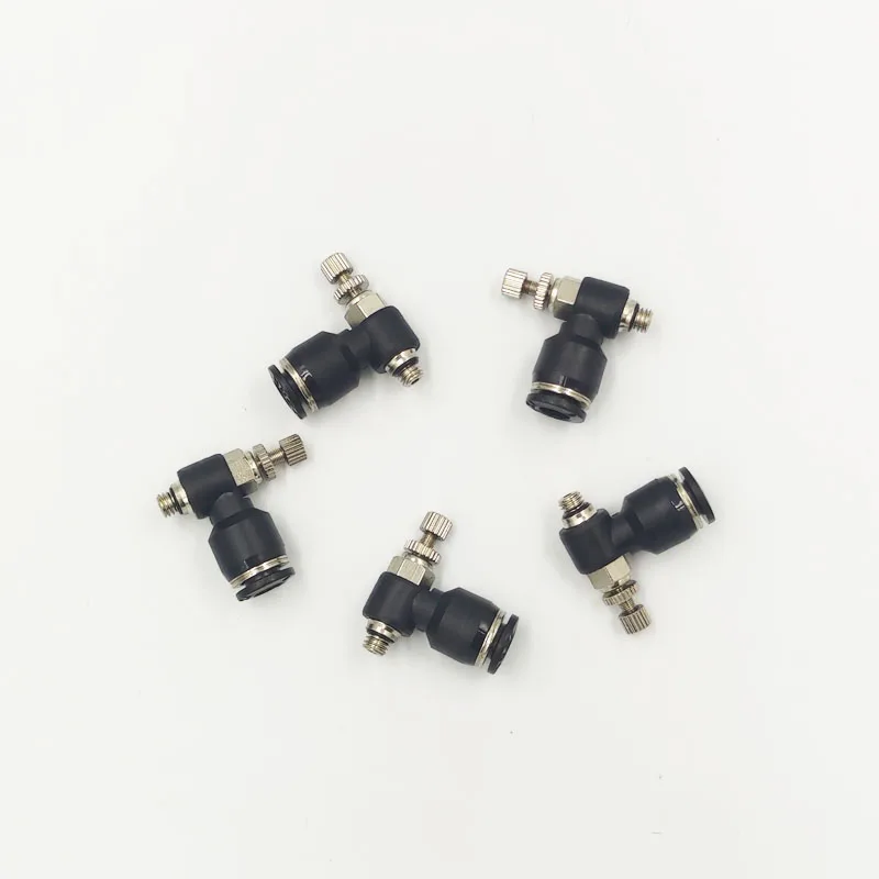 

10pcs black SL 6-M5 Air Hose Connectors Fittings Straight Pipe Quick pneumatic connector M5