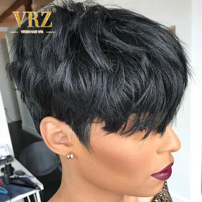 Парик фея из коротких человеческих волос волнистые парики человеческие полные с