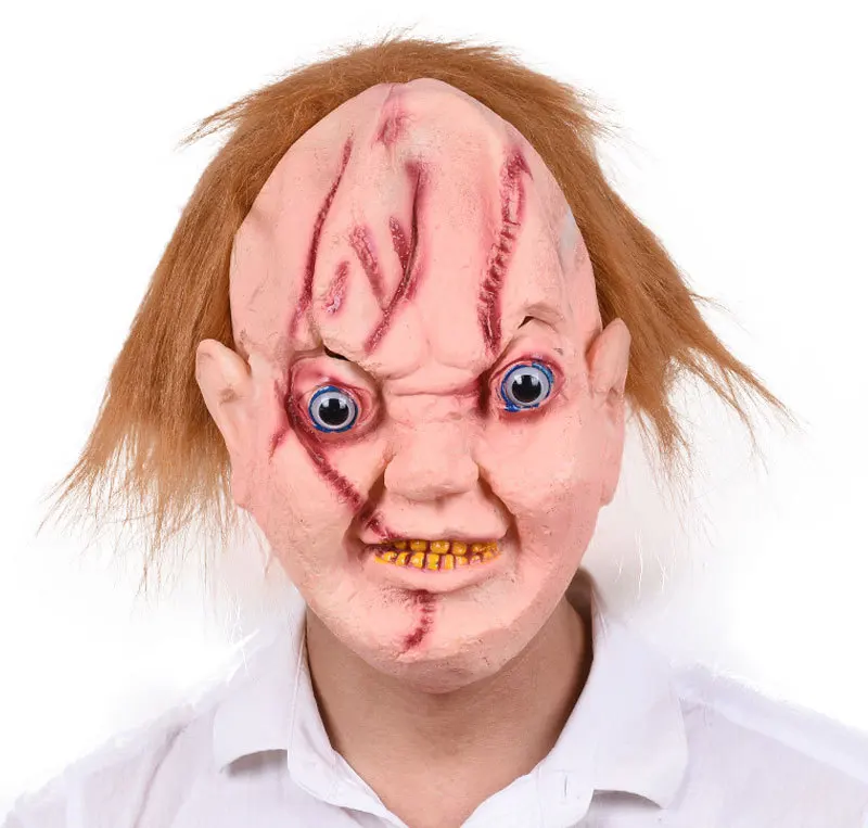 Halloween Ball Party Masks Horror Grimace Mask Blonde Ghost Baby Chucky Mask APRIL FOOL'S DAY Trick Mask