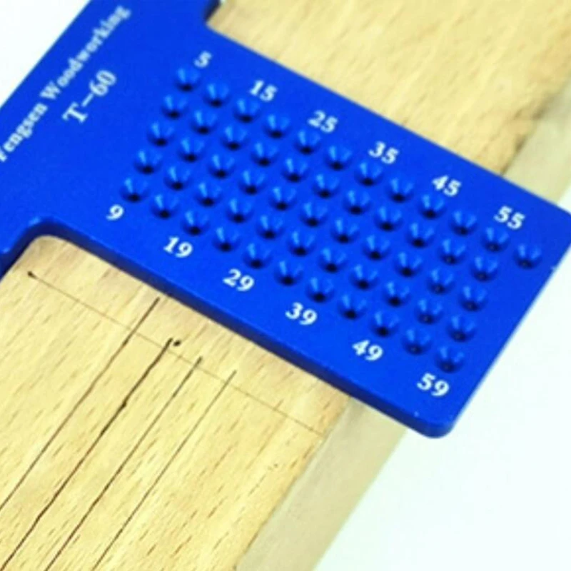 GTBL T60 столярная линейка, измерительный инструмент Scriber деревообрабатывающий отверстие позиционирования крест измерительная линейка Алюминиевая линейка, измерительный инструмент