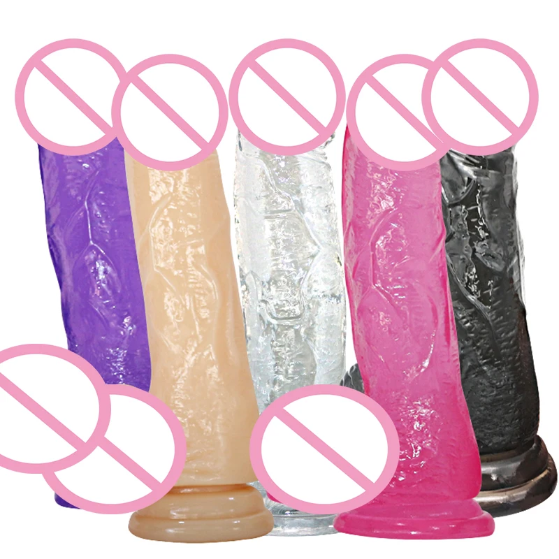 TPE Erotic Soft Jelly Dildo Anal Butt Plug Realistic Penis Strong Suction Cup Dick Toy Adult G-spot Orgasm Stimulator Sex Toys |