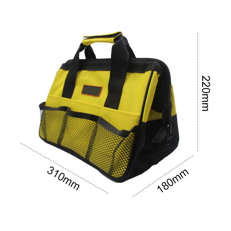 1pc Cheap Multifunction Nylon Canvas Waterproof Tool Bags Portable Double Oxford Cloth Storage Bag Close Top Wide Mouth 2019 New