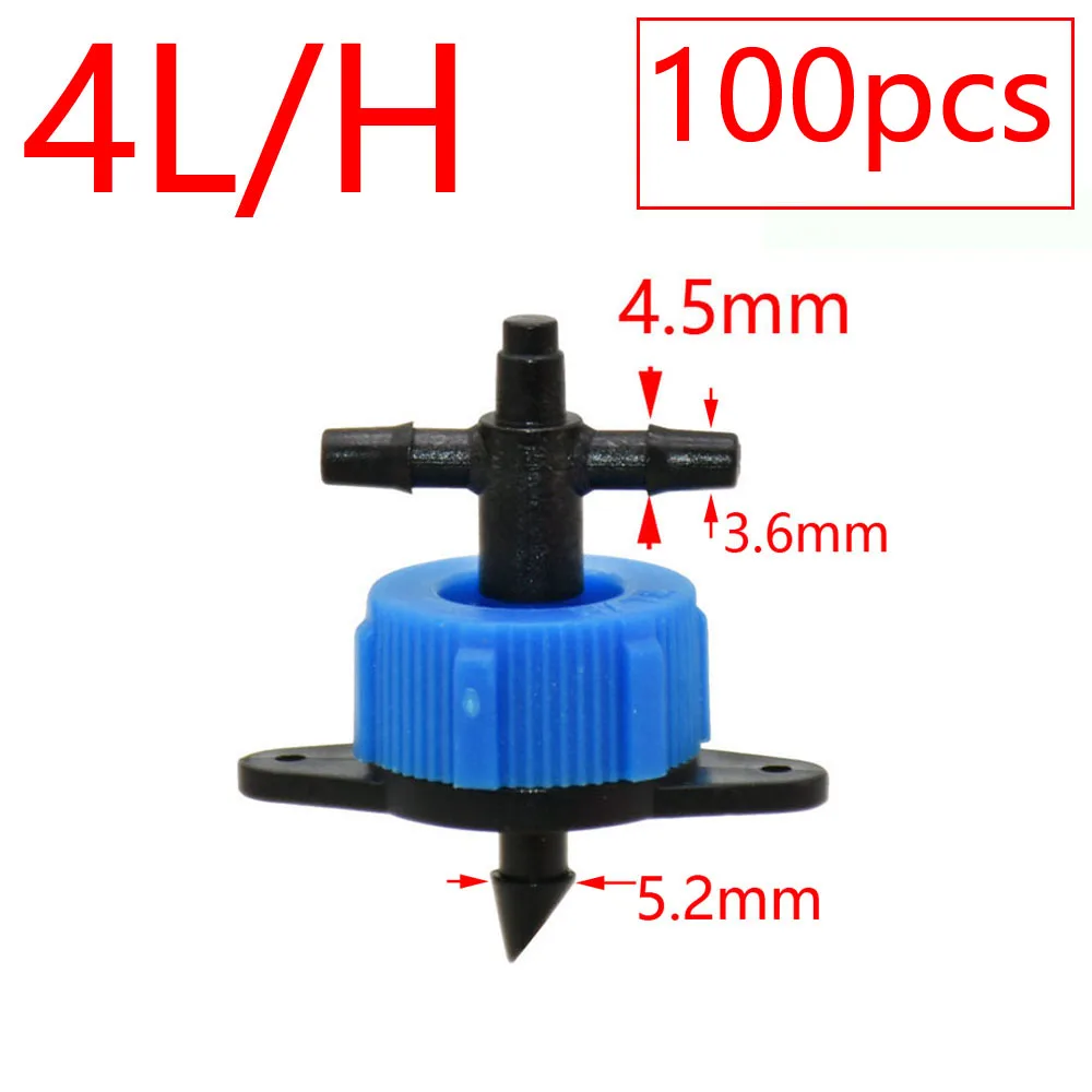 2L 4L 8L Pressure Compensating Dripper 2/4-way Arrow Dropper Connector Cross Water Splitter For Arrow Drip System Emitter