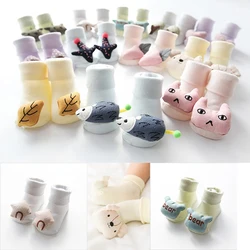 Chaussettes pour enfants, pour filles et garçons en bas âge, en coton, antidérapantes, pour nouveaux nés, printemps 