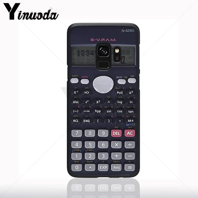 Retro Aneh Lucu Kalkulator Hitam Lembut Ponsel Case untuk Samsung Galaxy S10plus S9 S8plus S10e A50 A70 A10 Ponsel