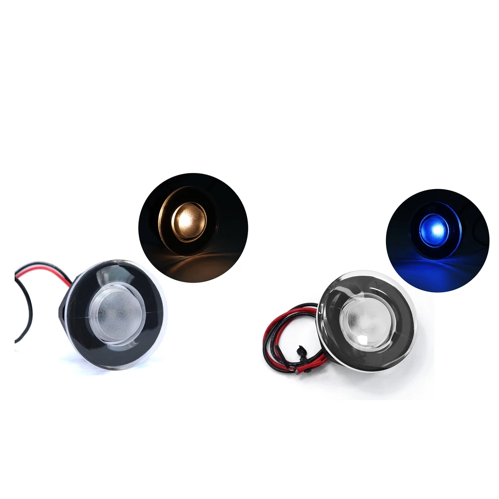 2-pack Waterproof Marine Boat Yacht LED Deck Step Stair Decor Lights 12V