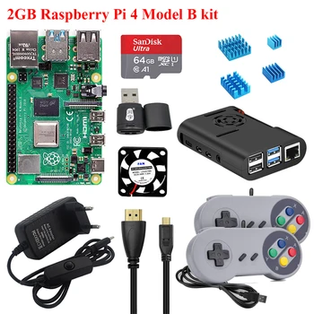 

Original Raspberry Pi 4 Model B kit 2GB RAM Board with ABS Case Enclosure 5V 3A Power Supply Heat Sink for Raspberry Pi 4 2gb