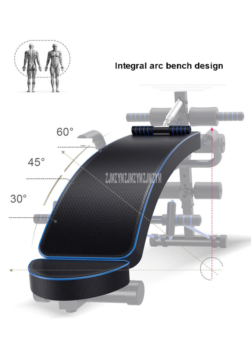 Многофункциональная сидячая скамья с подголовником Тяговая веревка тренажер стальная рама Ab Брюшная Фитнес-скамья внутреннее оборудование