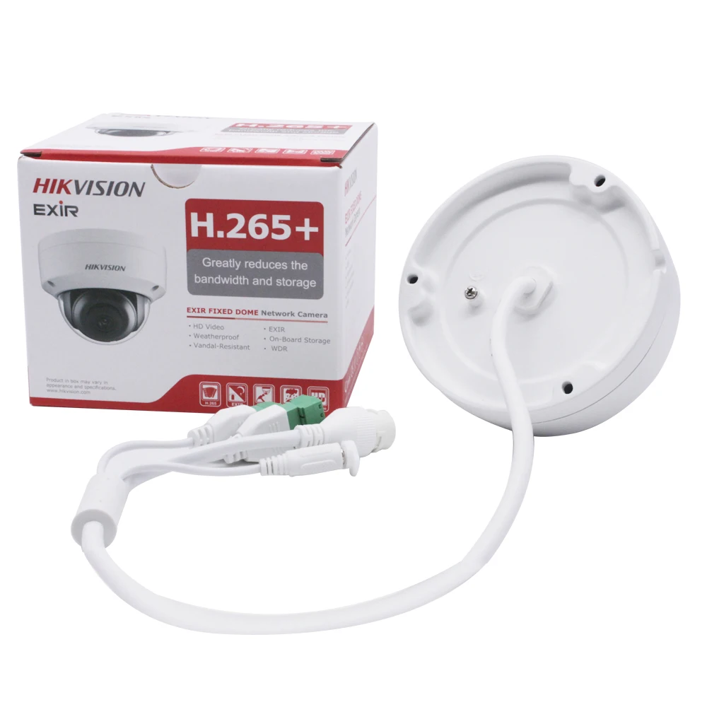 Hikvision 8MP IP камера 4K H.265 + DS 2CD2185FWD IS Dome видео наблюдение POE SD Слот Аудио IP67 30m IR