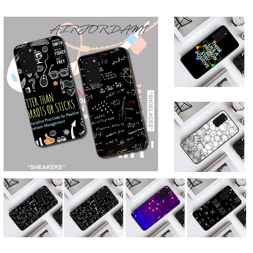 

NBDRUICAI Symbol Math Science Physics Formulas Newly Black Phone Case for Samsung S20 plus ultra S6 S7 edge S8 S9 plus S10 5G