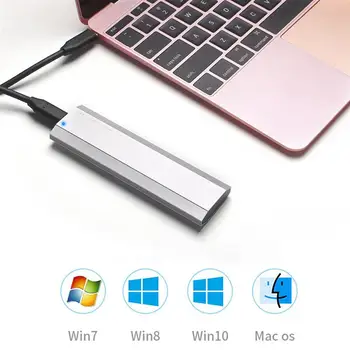 

Type-c Hard Disk Box Aluminum Data Shell SSD Solid State Disk Box Portable Notebook Hard Disk Box