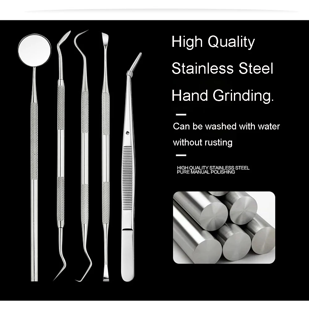 3/4/5pcs/set Dental Mirror Kit Dentistry Lab Mouth Mirror Dentist Teeth Pick Scaler Dentistry