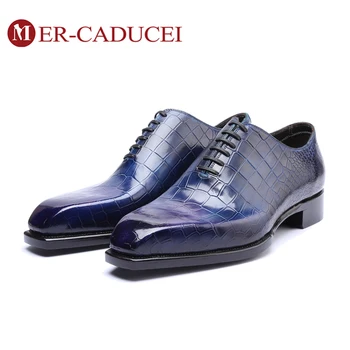 

Dress Shoes Men Genuine Leather Vintage Retro Custom Blake Handmade Office Fashion Formal Wedding Party Oxford Shoes
