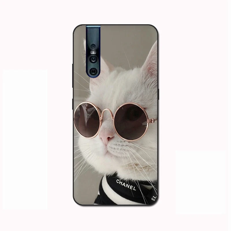 Мопс милый кот с рисунком очков, очки, чехол для телефона для VIVO Y81 Y67 Y75 Y78 Y89 V11 V15 Pro Y17 Y69 Y71 Y91 Y93 Y66 X9 Z5X Y11 - Цвет: B8