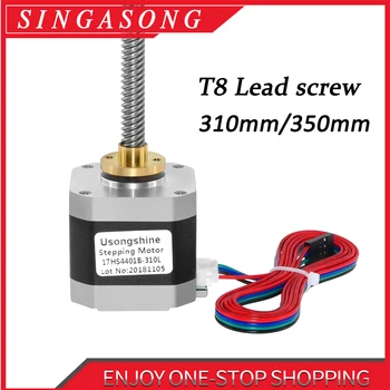 

Nema17 17HS4401 stepper motor with T8 screw lead 8mm 310mm 350mm 42 motor 42BYGH 3D Printer motor with screw for 3d printer.