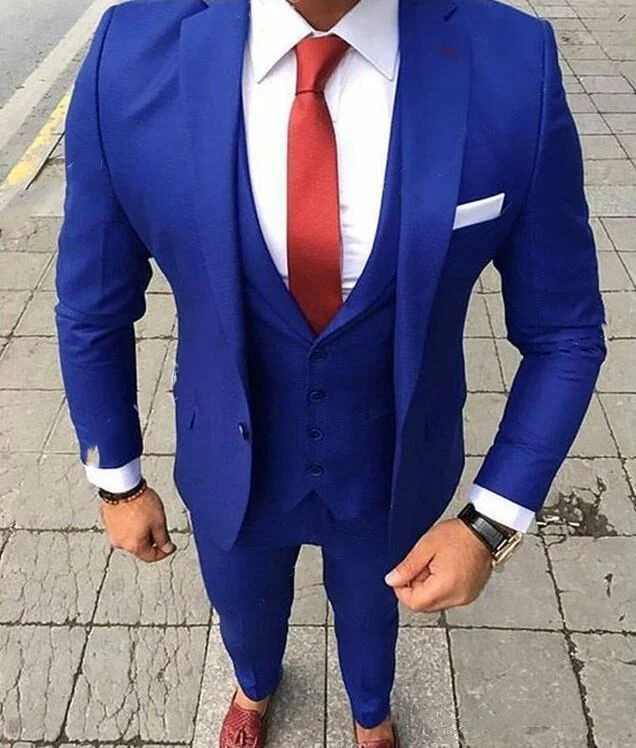 

Handsome Groomsmen Notch Lapel Groom Tuxedos Mens Wedding Dress Man Jacket Blazer Prom Dinner (Jacket+Pants+Tie+Vest) A160