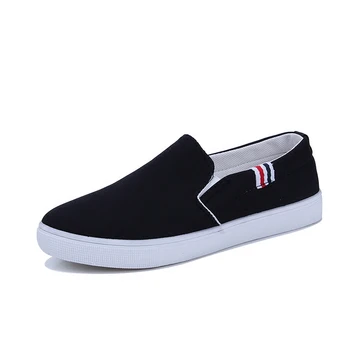 

Spring and autumn men's casual shoes canvas shoes a pedal lazy shoes Korean trend flat bottom shoes old Beijing men's shoes