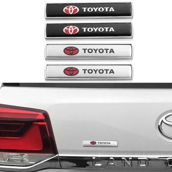 

HOT 2pcs Car Accessories Aluminum sticker car badge decal car decoration sticker For toyota corolla chr auris rav4 yaris avensis