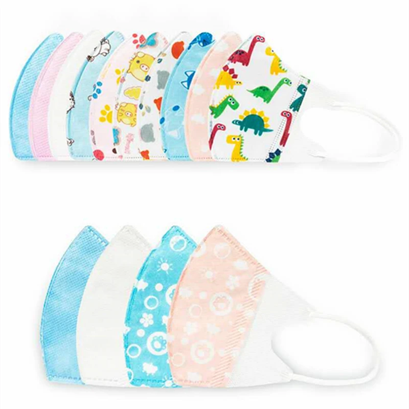 

10pcs PM2.5 Kids Disposable Mask Face Mask child Mouth Mask Anti Exhaust Dust Sun Block Colorful Graphic 2-5 years Nonwoven mask