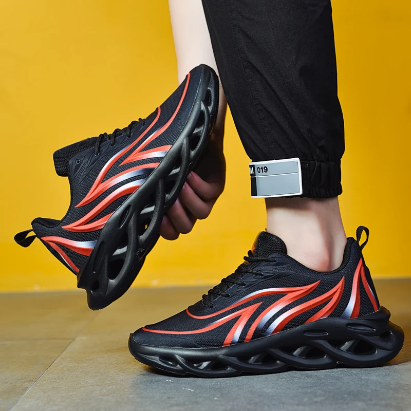 Damyuan, модные ударные мужские кроссовки для путешествий, мягкая и удобная Нескользящая повседневная мужская обувь для бега, большой размер 44