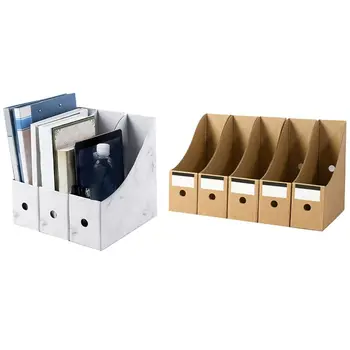 

Stationery Storage Box Kraft Paper azine Document Rack with Document Rack File Holder Storage Box