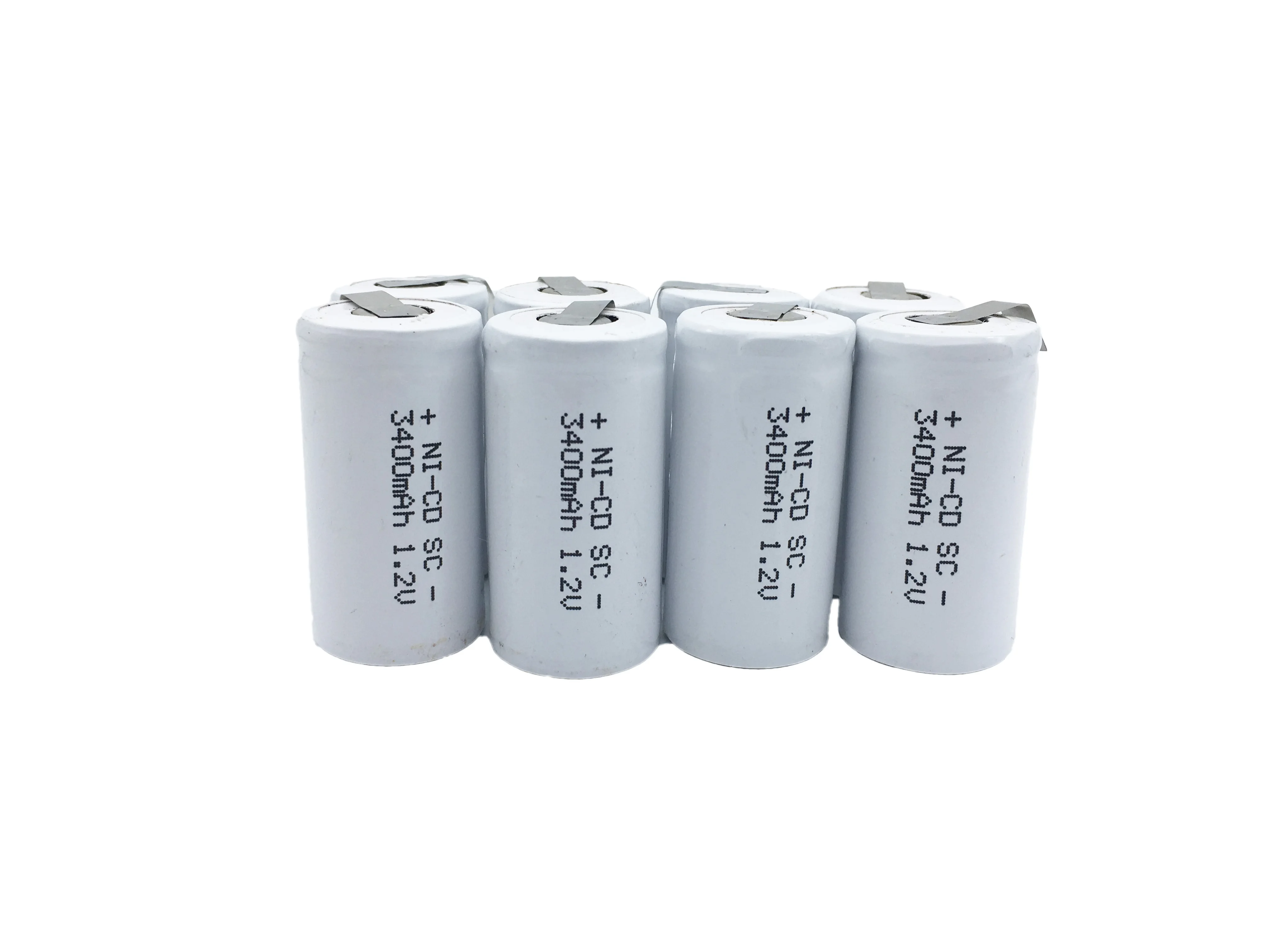 

High quarity 10PCS/LOT Sub C SC 1.2V 3400mAh Ni-Cd Ni Cd Rechargeable Batteries For tools ni cd battery