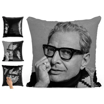 

Reversible Jeff Goldblum sequin pillow Sequin Pillow Case Decorative Mermaid Pillow Cover Color Changing Cushion Throw Pillowcas