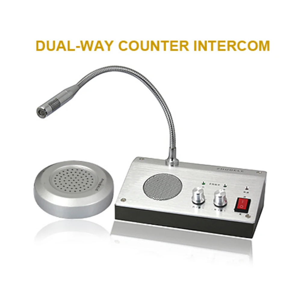 

Home Security 110V / 220V English Version Window Intercom Kit Dual-way Intercom System For Counter