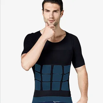 

2020 Men's Slimming Shaper Posture Vest Male Belly Abdomen Compression Body building Fat Burn Chest Tummy Shirt Corset