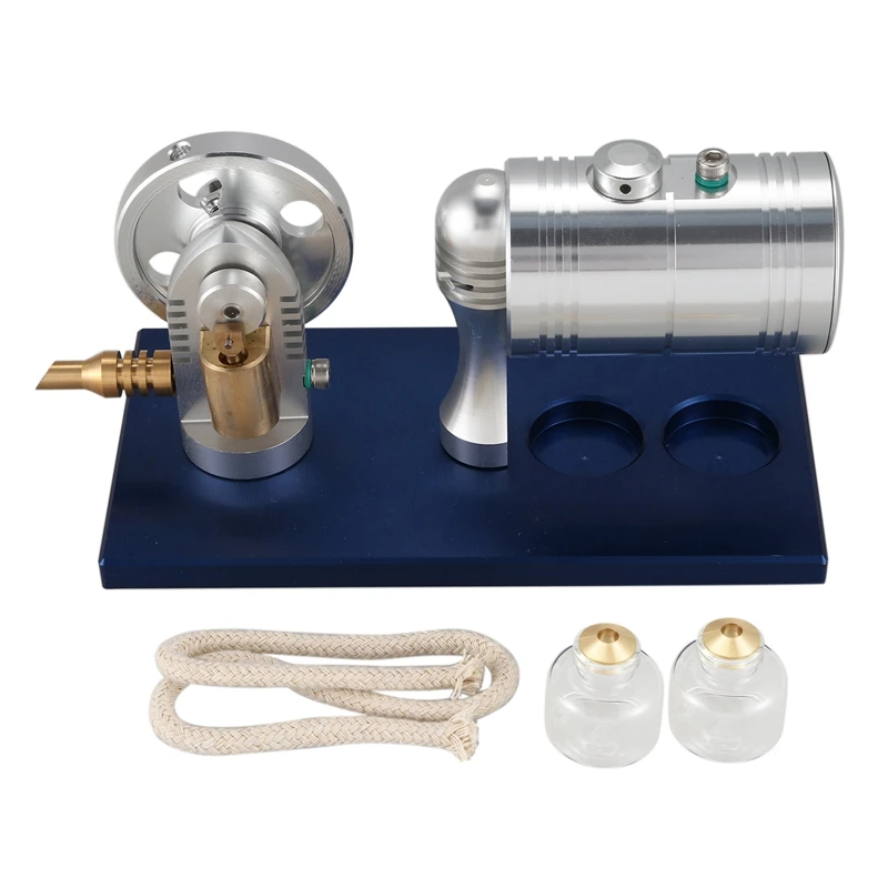 

Metal Bootable Steam Engine Model Retro Hot Air Stirling Engine Model With Heating Boiler Alcohol Burner Hobbies Gifts