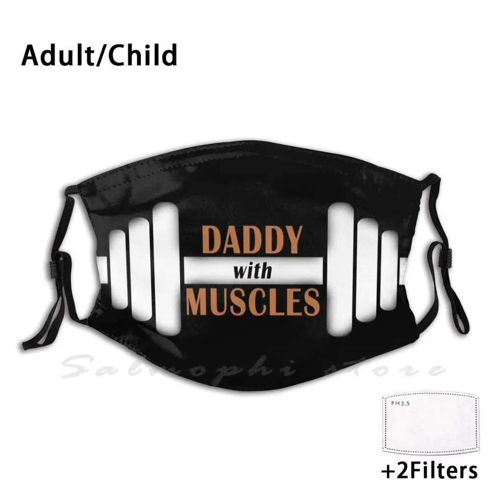 

Mask Daddy With Muscles Daddy Gym Gymnastics Father Gift Dad Gift Graphic Gift For Couple Family Mom Mother Dad Father