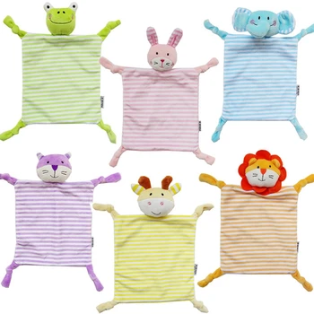 

6PCS Newborns Infant Reassure Towel Baby Toys Animal Soft Comforting Doll Plush Appease Educational Plush Toys