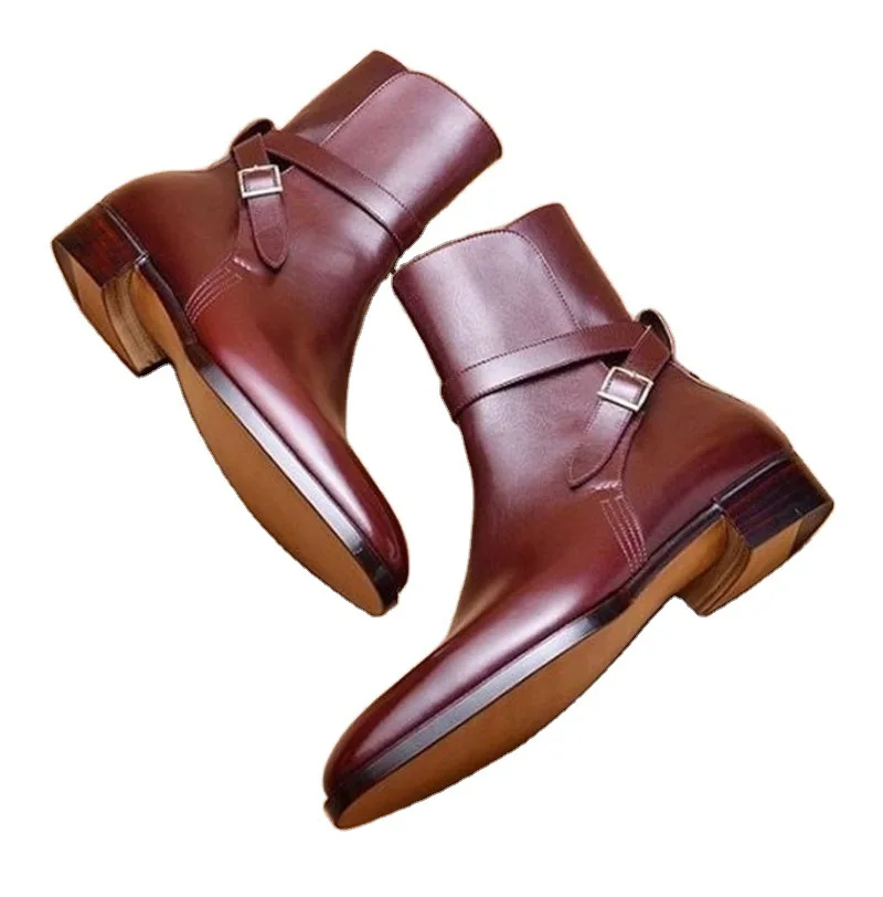 mens buckle chelsea boots