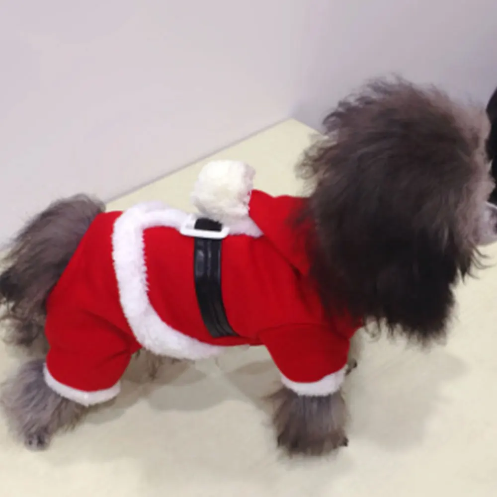 Зимняя одежда для собак толстовки пальто Рождество Хэллоуин Pet костюмы платье красная одежда