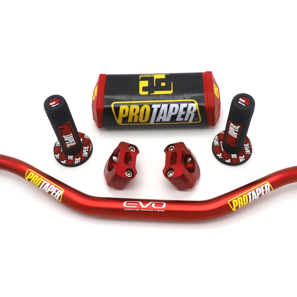 28MM Motorcycle Handlebars Fat Bars+ Grips Protaper Bar Pad For Dirt