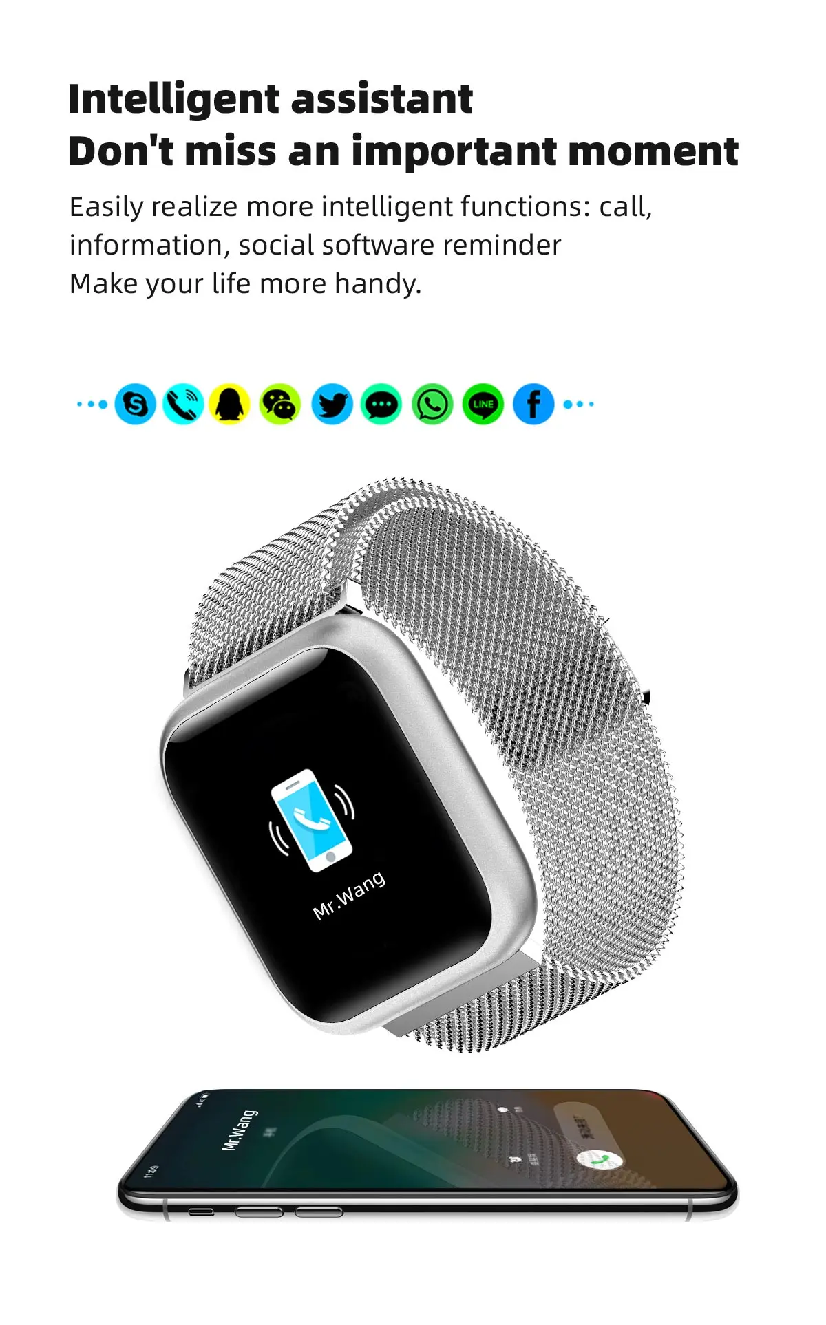 Часы smartband фитнес-браслет умные часы кровяное Кислородное давление для женщин дистанционное управление смарт-браслет для ios android телефонов