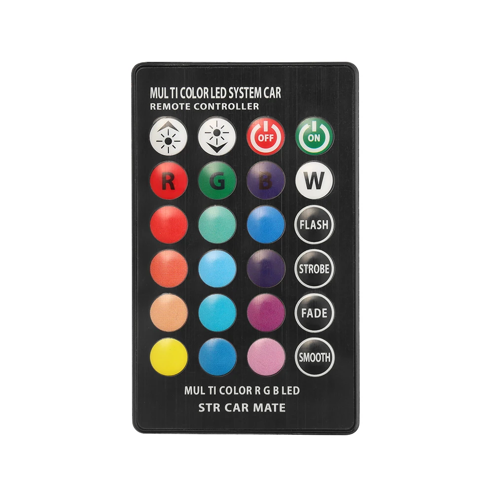 12V автомобиль RGB светодиодный T10 W5W светодиодный RGB 5050 SMD сигнальная лампа для чтения клина светильник автомобиля декоративная интерьерная стенная панель с светильник с дистанционным автомобилем - Испускаемый цвет: 1 remote