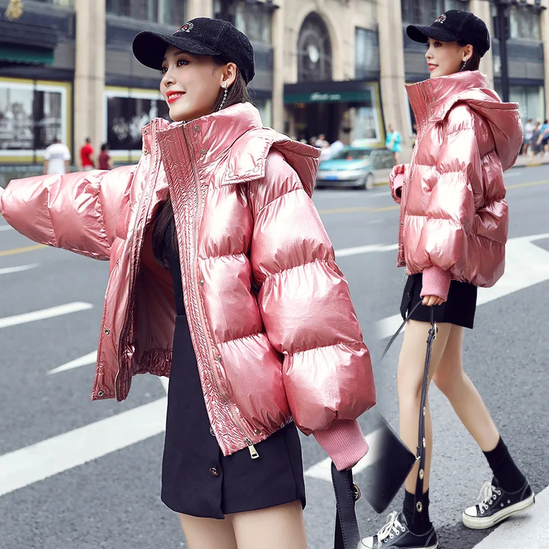 

Elegant Short Cotton-padded Clothes/Cotton Coat 2019 Winter Versitile Fashion Loose-Fit Trend