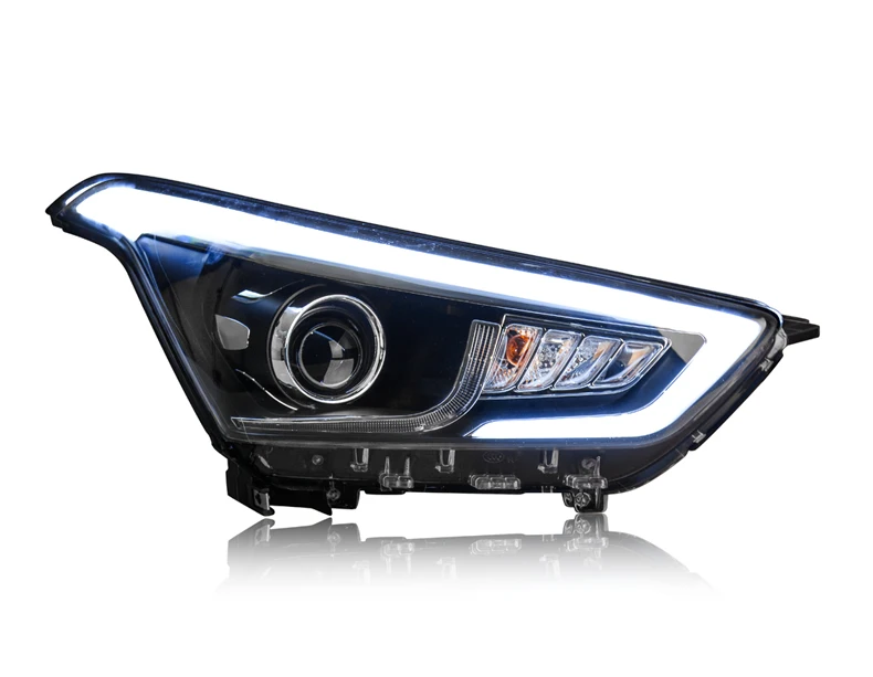 Автомобильный Головной фонарь чехол для hyundai Creta фары- IX25 светодиодный фары DRL H7 D2H Hid вариант Ангел глаз биксенон