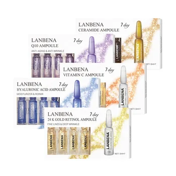 

7 Days Ampoule Serum Hyaluronic Acid/Vitamin C/24K Gold Retinol/Q10/Ceramide Anti-Aging Wrinkle Moisturizing Skin Care 1pcs(7ea)