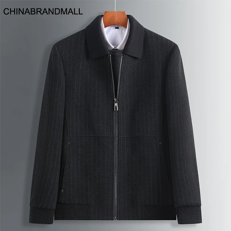 

Winter Men Plus Fat Plus Size Business Leisure Baseball Collar Plus Cotton Jacket Thick Coat Male Fat Man Top