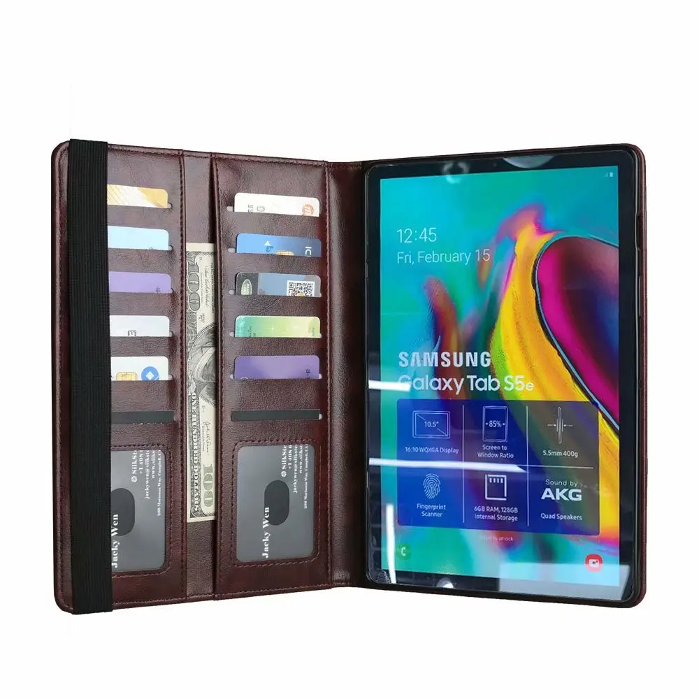 Кожаный чехол для планшета с карандашом для Samsung Galaxy Tab S5e T720 T725 SM-T720 SM-T725 10,5 дюймов Премиум флип-чехол держатель кошелек+ ручка