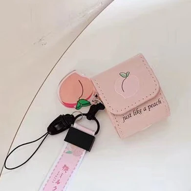 Чехол для наушников AirPods, кожаный роскошный чехол для Apple Airpods 2, чехол с вишневым чехлом для наушников, защитный чехол с рисунком - Цвет: 427U