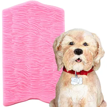 

Dog Hair Impression Border Silicone Molds Short Fur Cupcake Topper Fondant Cake Decorating Tools Candy Chocolate Gumpaste Moulds